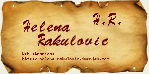 Helena Rakulović vizit kartica